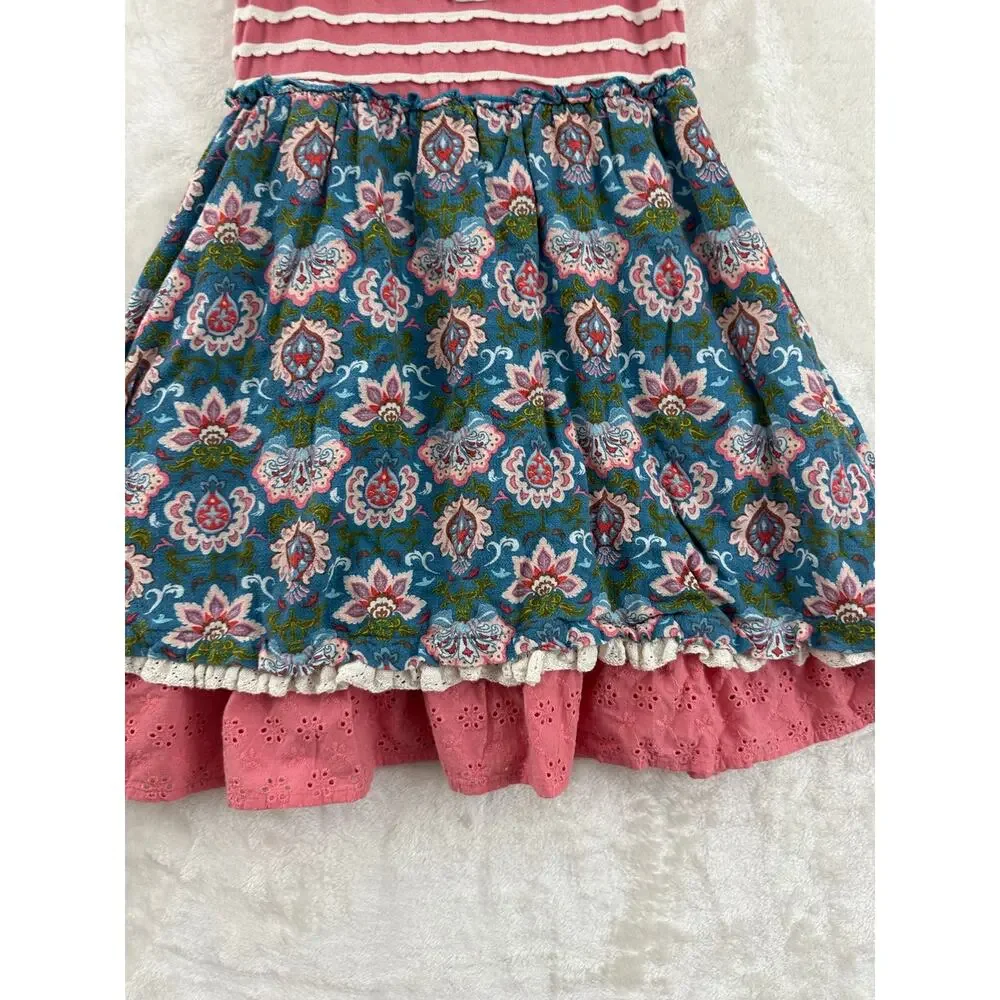 Matilda Jane Enchanted Garden Covington Dress 6 Girls Ruffle